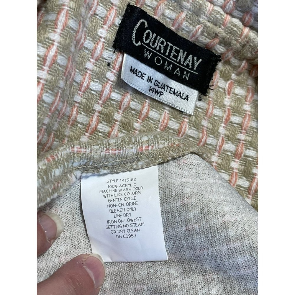 Courtenay Vintage Tan Thread Weaved Long Sleeve 3-Button Front Blazer Jacket - Picture 10 of 10